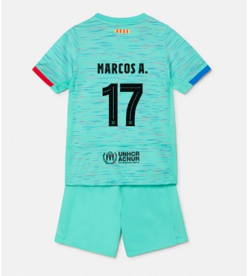 Barcelona Marcos Alonso #17 Tercera Equipación Niños 2023-24 Manga Corta (+ Pantalones cortos)